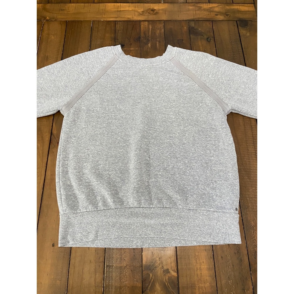 prAna Cozy Up Sweatshirt M Womens Heather Grey Hemp Blend Raglan Pullover Eco